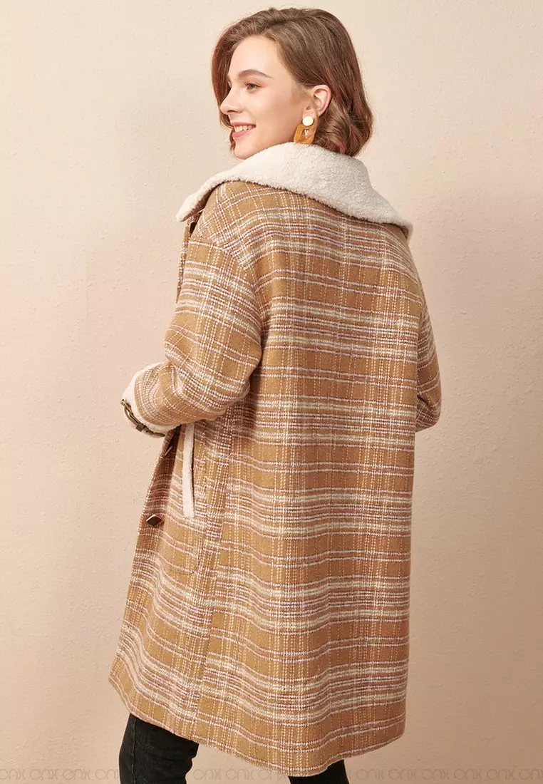 Plaid Wool Coat for Women - ONX.HK Warm and Stylish