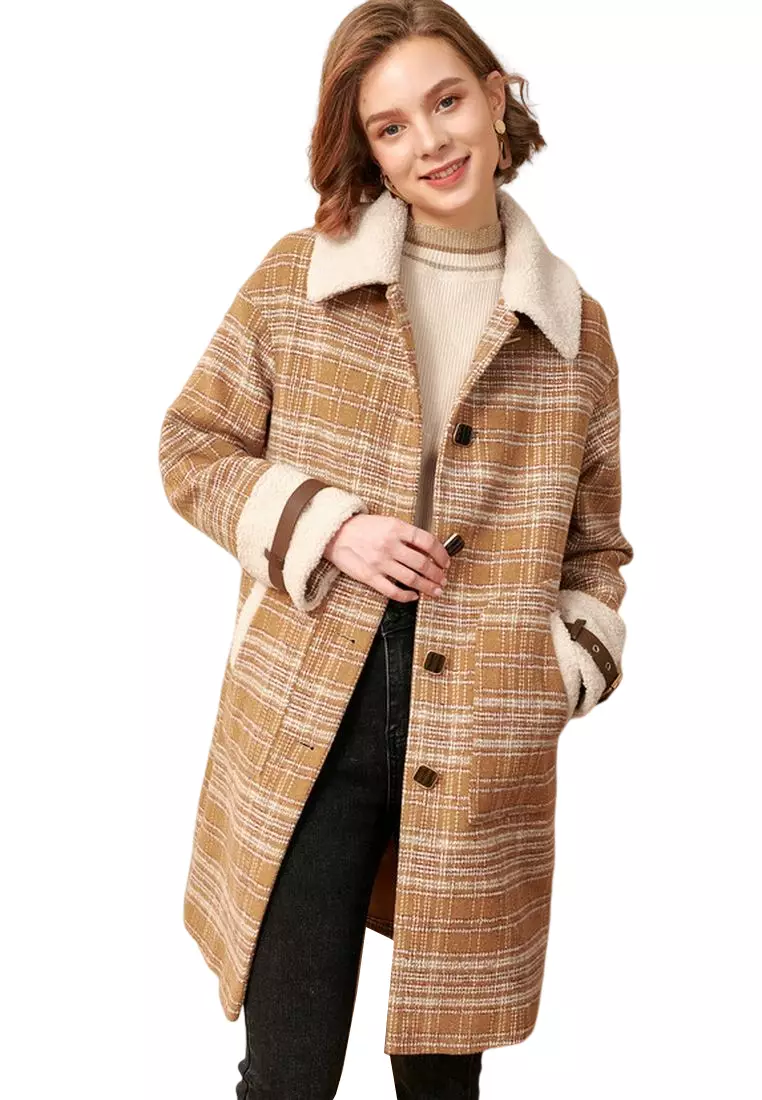 Plaid Wool Coat for Women - ONX.HK Warm and Stylish