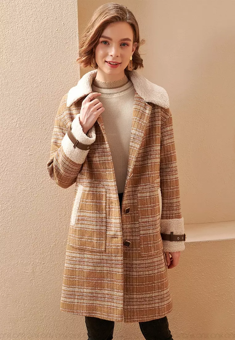 Plaid Wool Coat for Women - ONX.HK Warm and Stylish