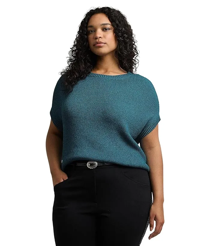 Plus Size Short-Sleeve Sweater from Lauren Ralph Lauren for Women