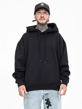 Polyester Hooded Men's Sweatshirt with Long Sleeves.