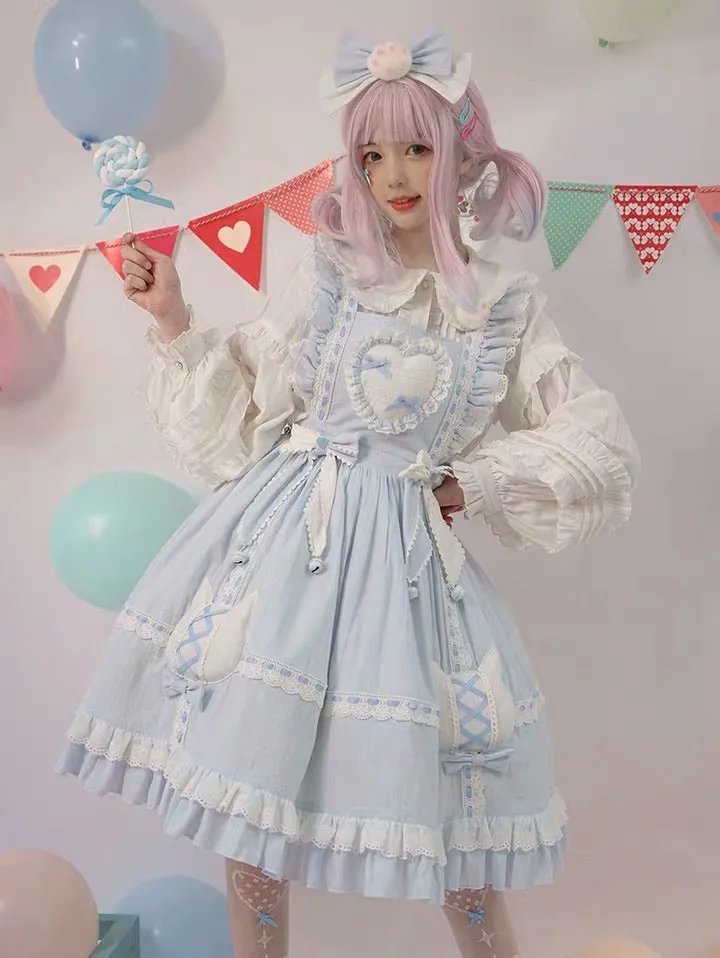 Casual Lolita Cotton Candy Cat Jsk Dress - Pre-order