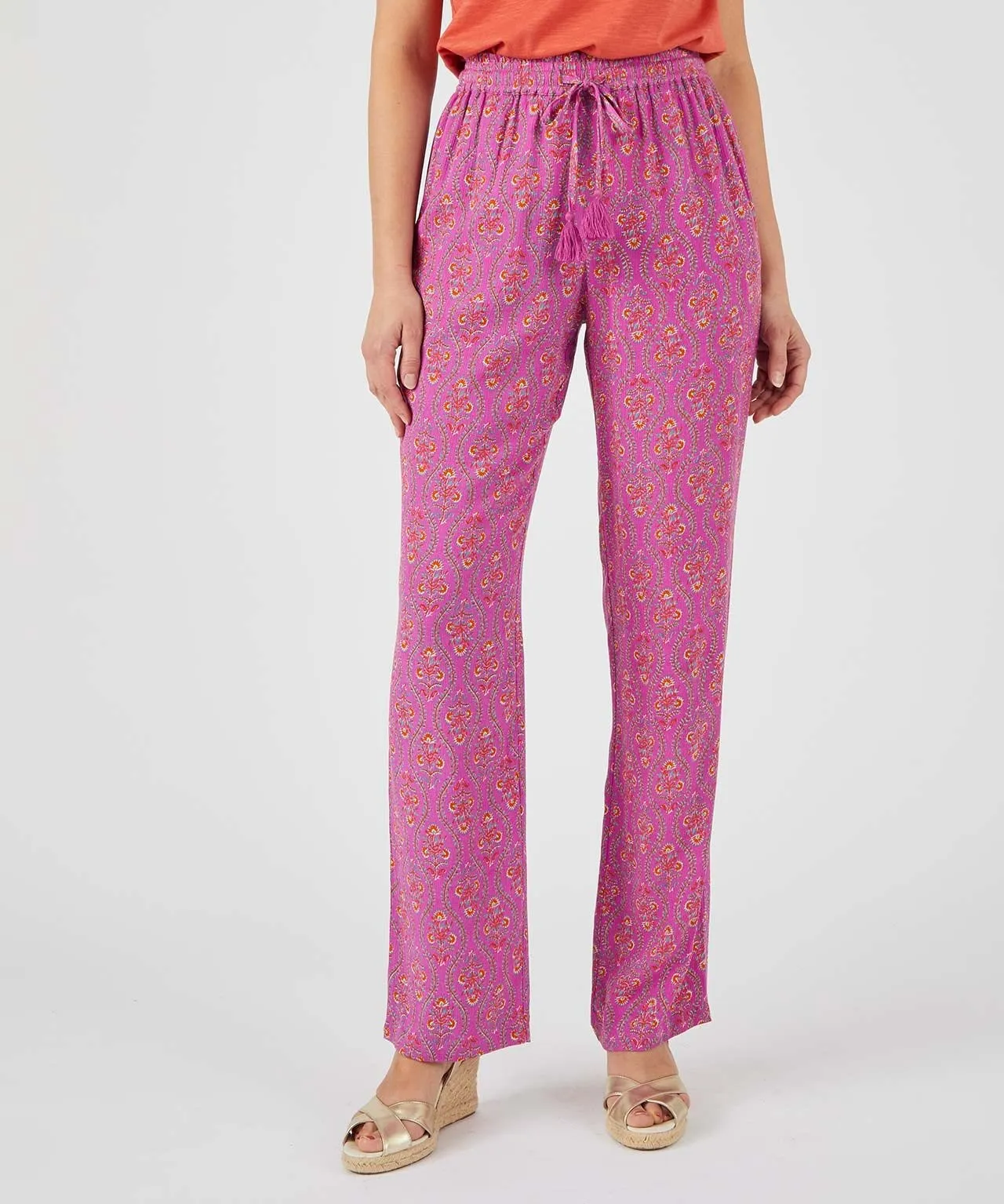 Printed Crinkle Pants