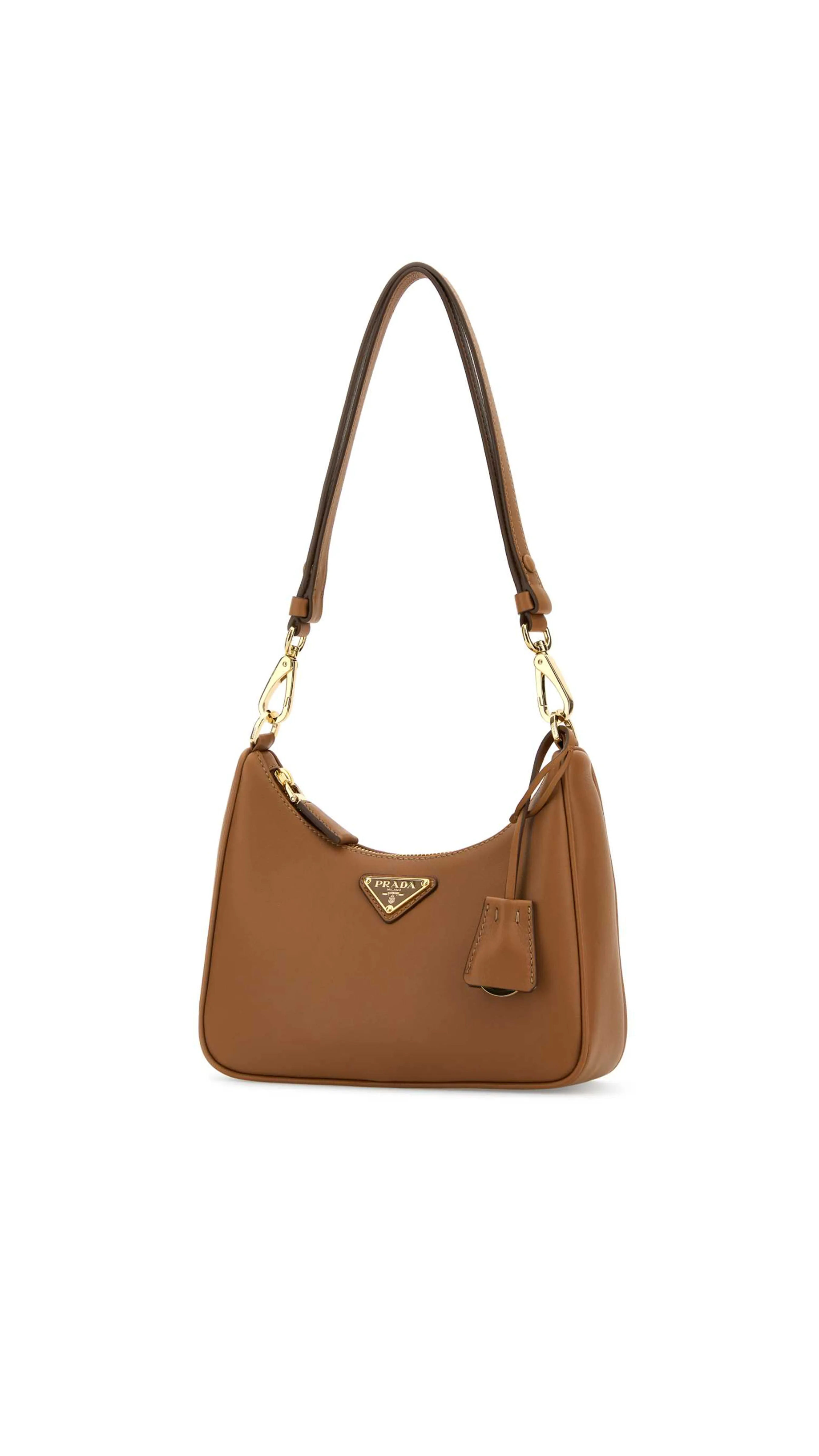 Caramel Re-Edition Mini Nappa Leather Bag