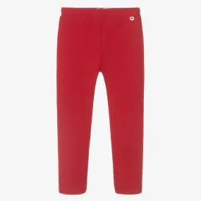 Red Girls Cotton Leggings