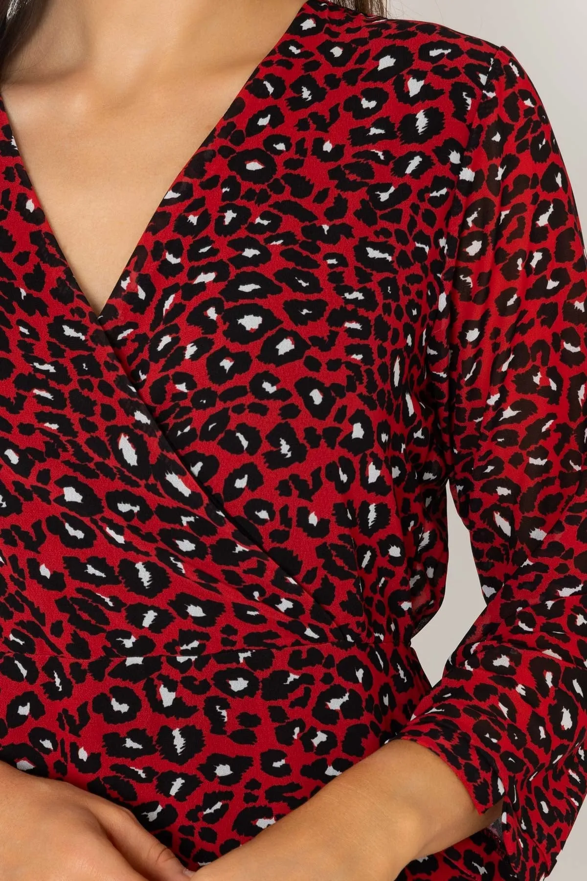 Red Roisin Knee Length Dress