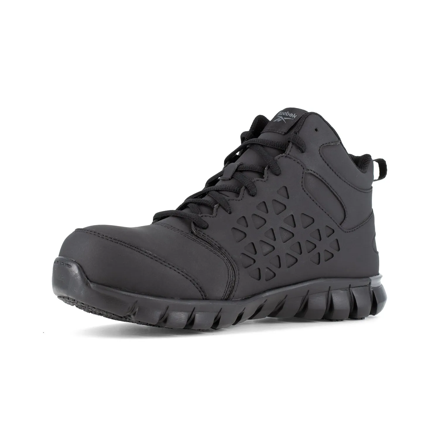 Reebok Men's Black Work Boots Sublite Cushion Athletic Mid CT