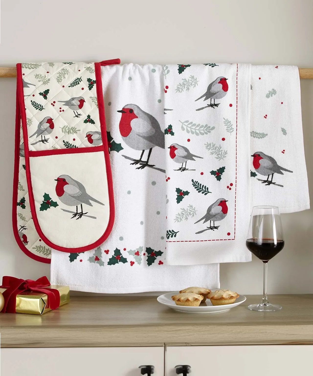 Robin Oven Glove Tea Towel