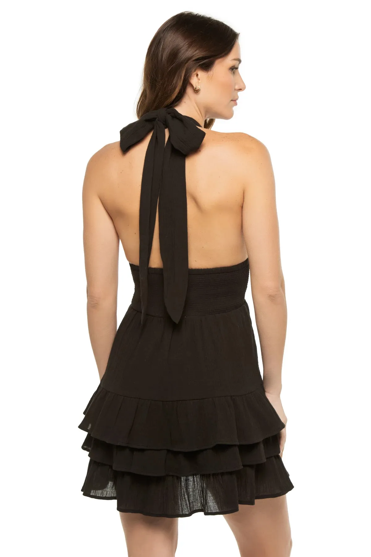 Ruffle Mini Dress Halter Style