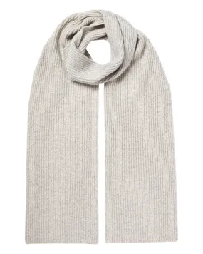 Sand Brown Cashmere Rib Scarf for Women