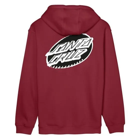 Santa Cruz Men's Maroon Creep Dot Hoodies