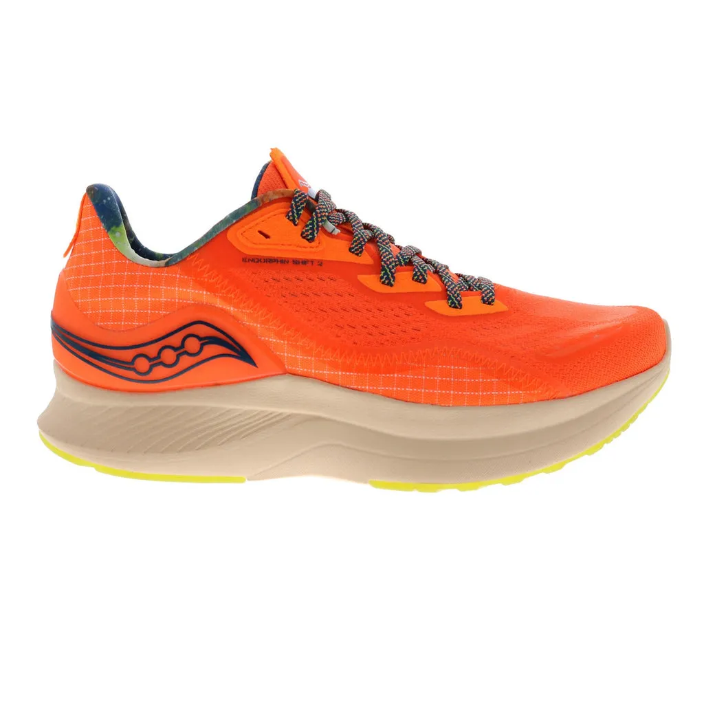 Saucony Mens Orange Mesh Athletic Running Shoes