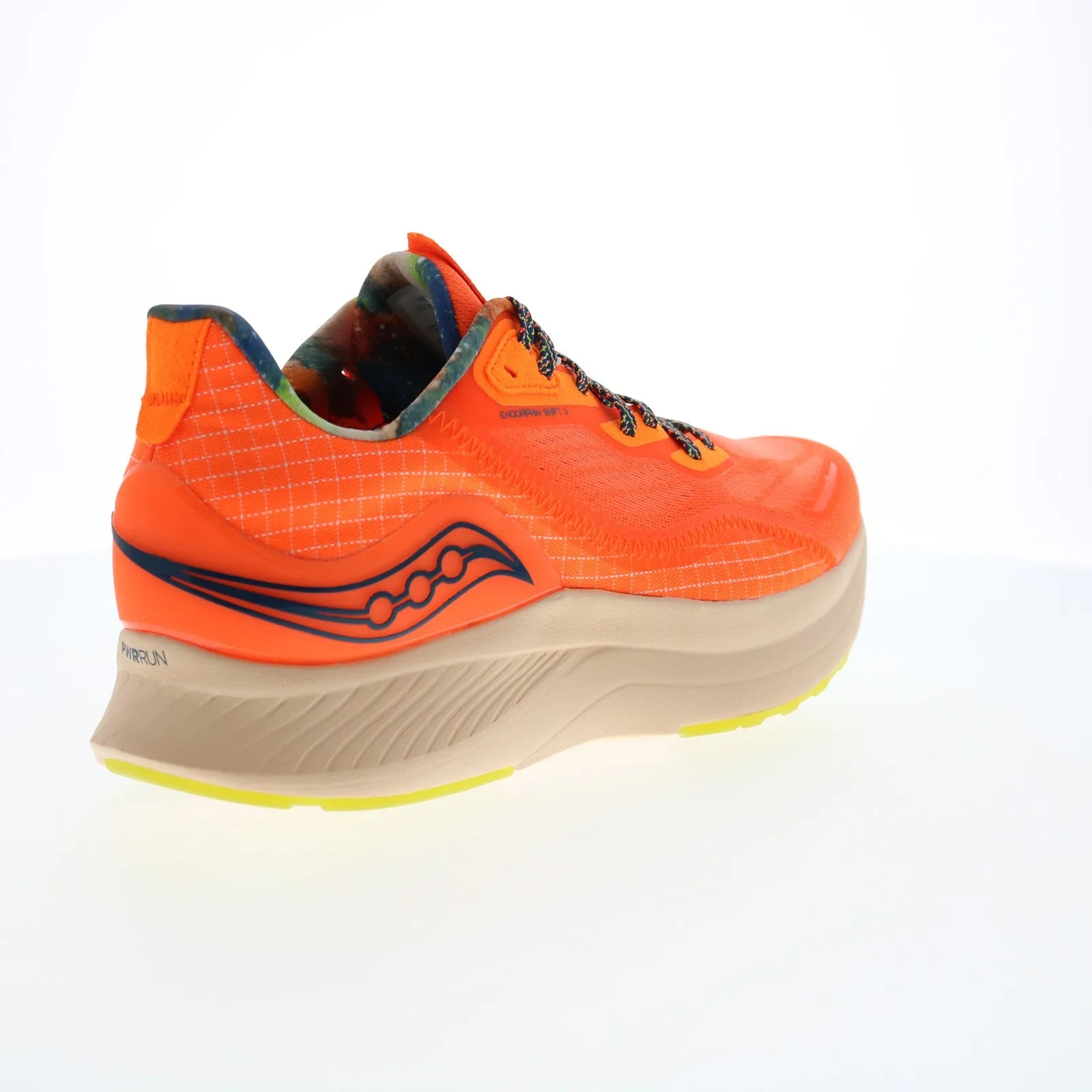 Saucony Mens Orange Mesh Athletic Running Shoes