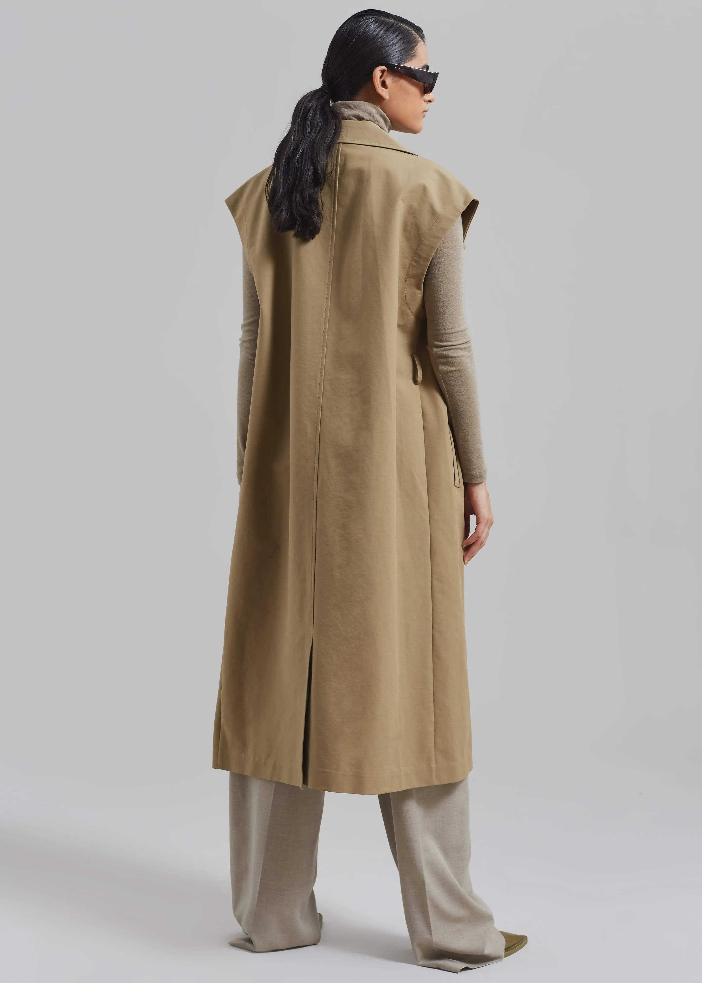 Saylor Beige Trench Coat 2-Piece Set