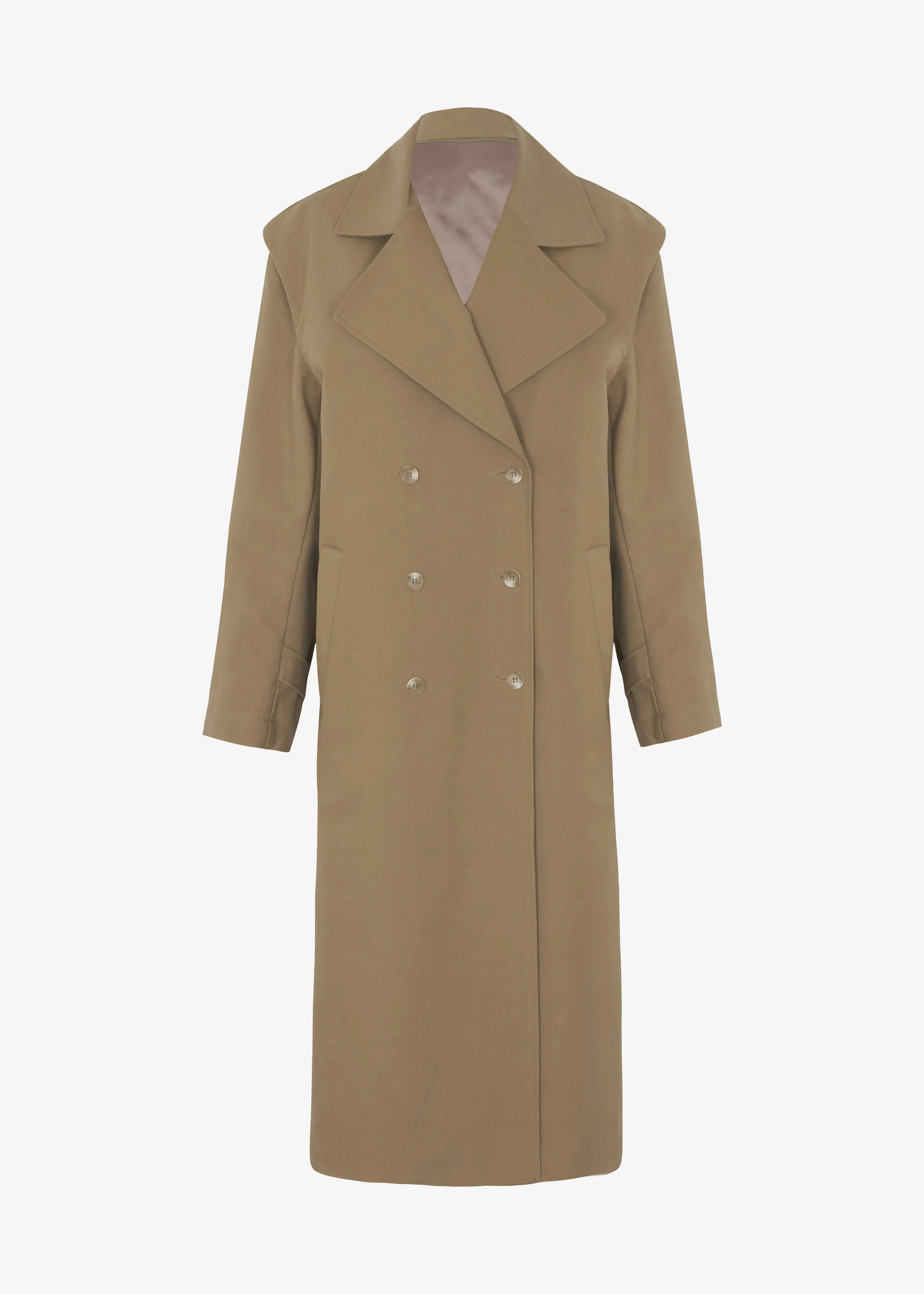 Saylor Beige Trench Coat 2-Piece Set