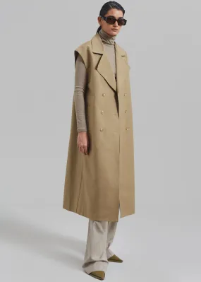 Saylor Beige Trench Coat 2-Piece Set