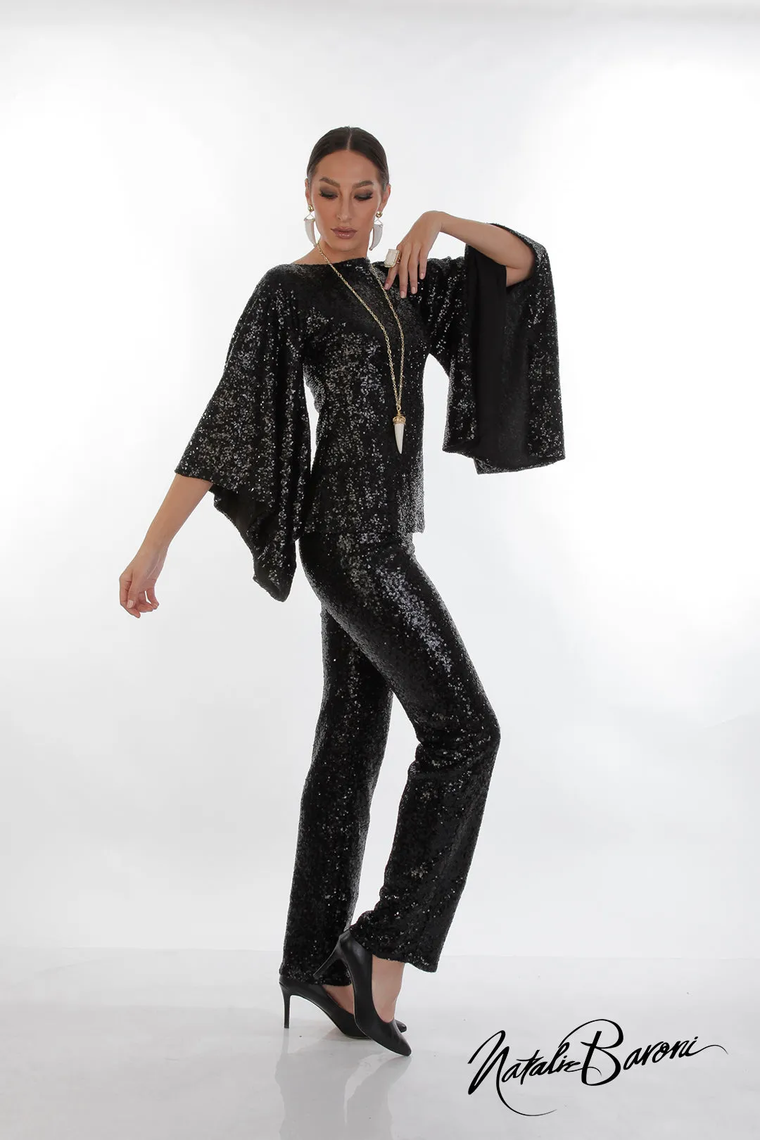 Scala Sequin Stiletto Pants