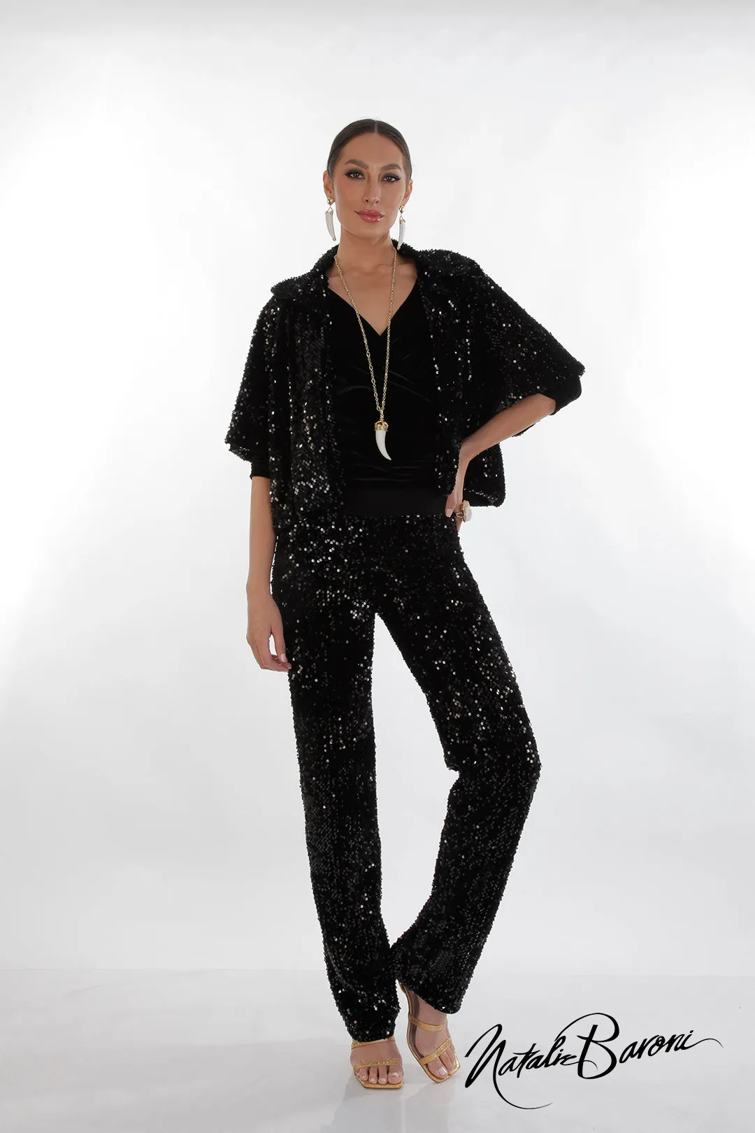 Scala Sequin Stiletto Pants