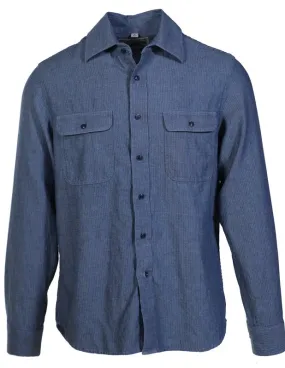 Schott NYC Men's Indigo Cotton Shirt SH2304.