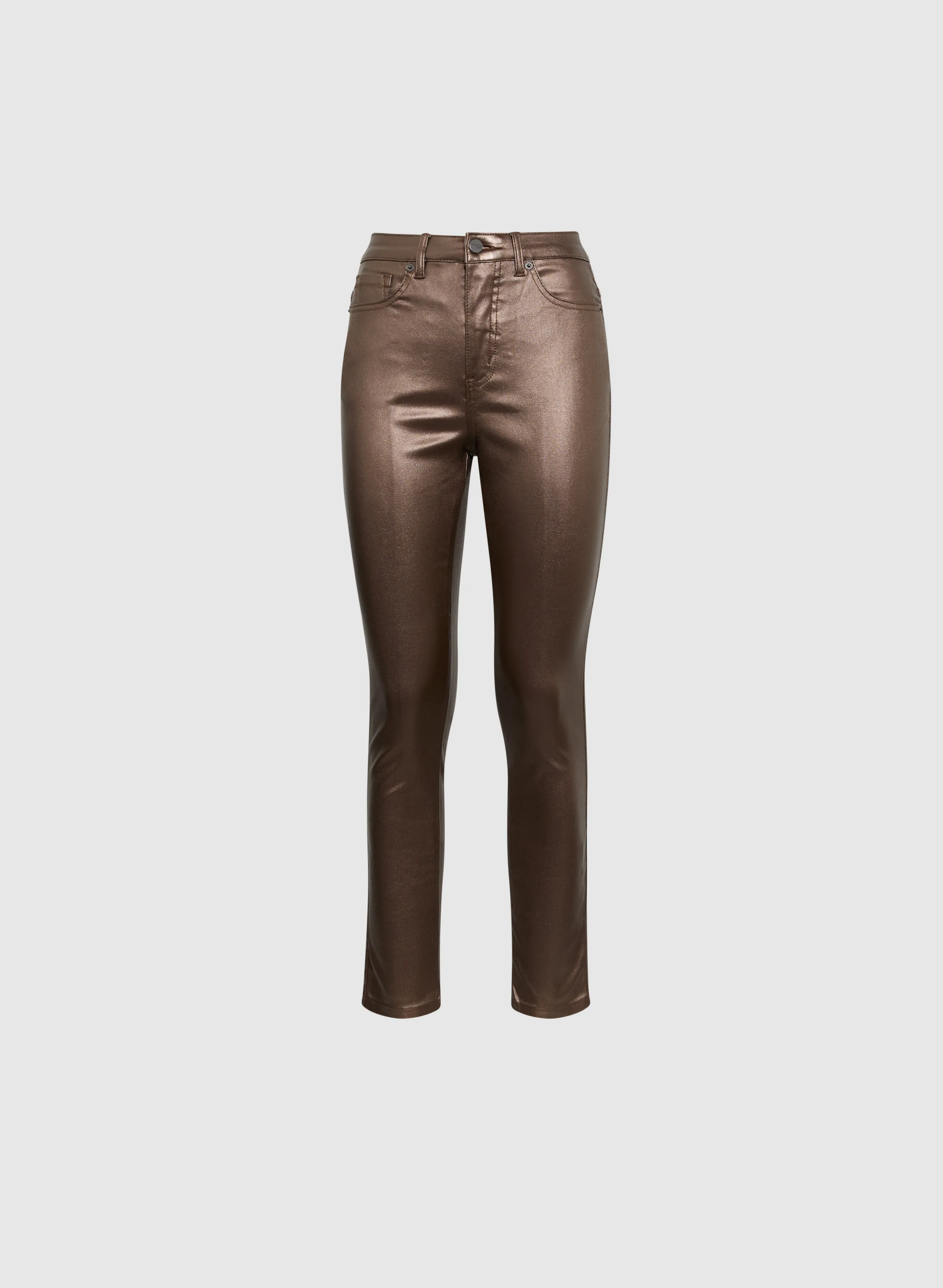 Shiny Metallic Skinny Pants