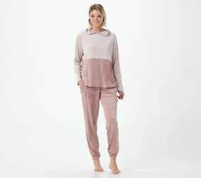 Silky Stretch Velour Hoodies and Jogger Set by Carole Hochman - As Is