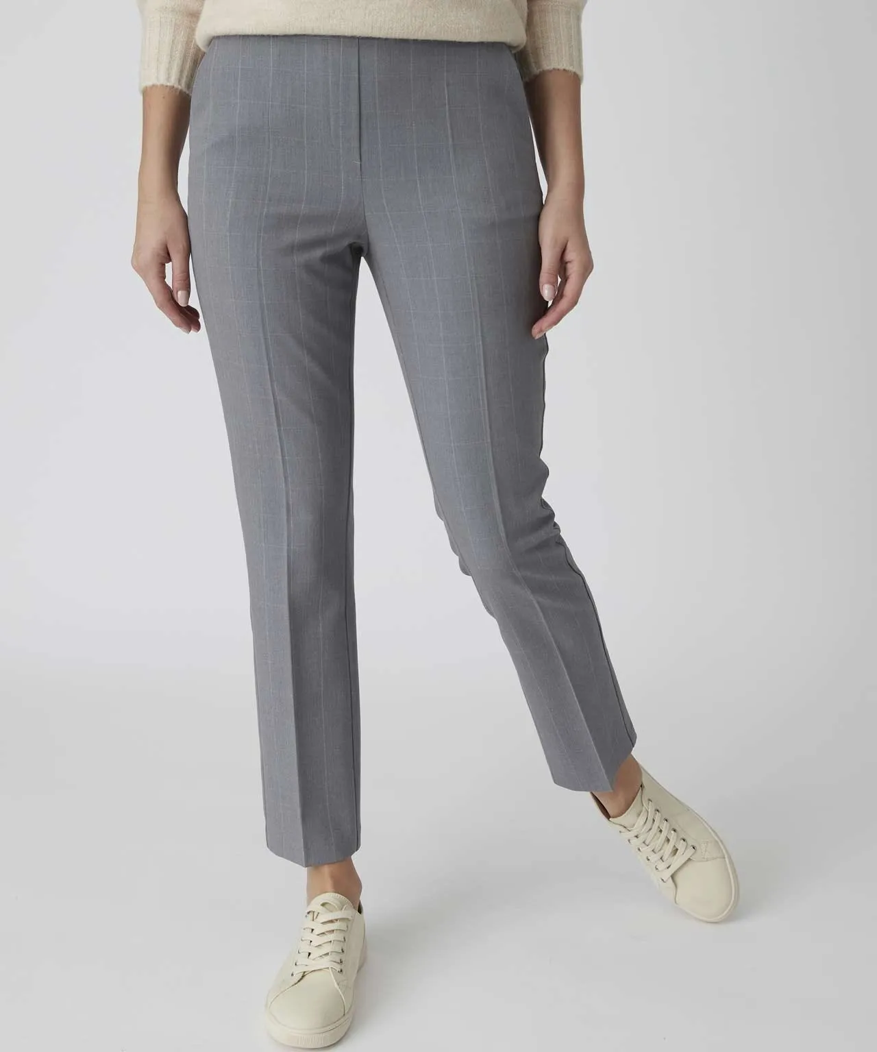 Classic Slim Fit Checkered Trousers