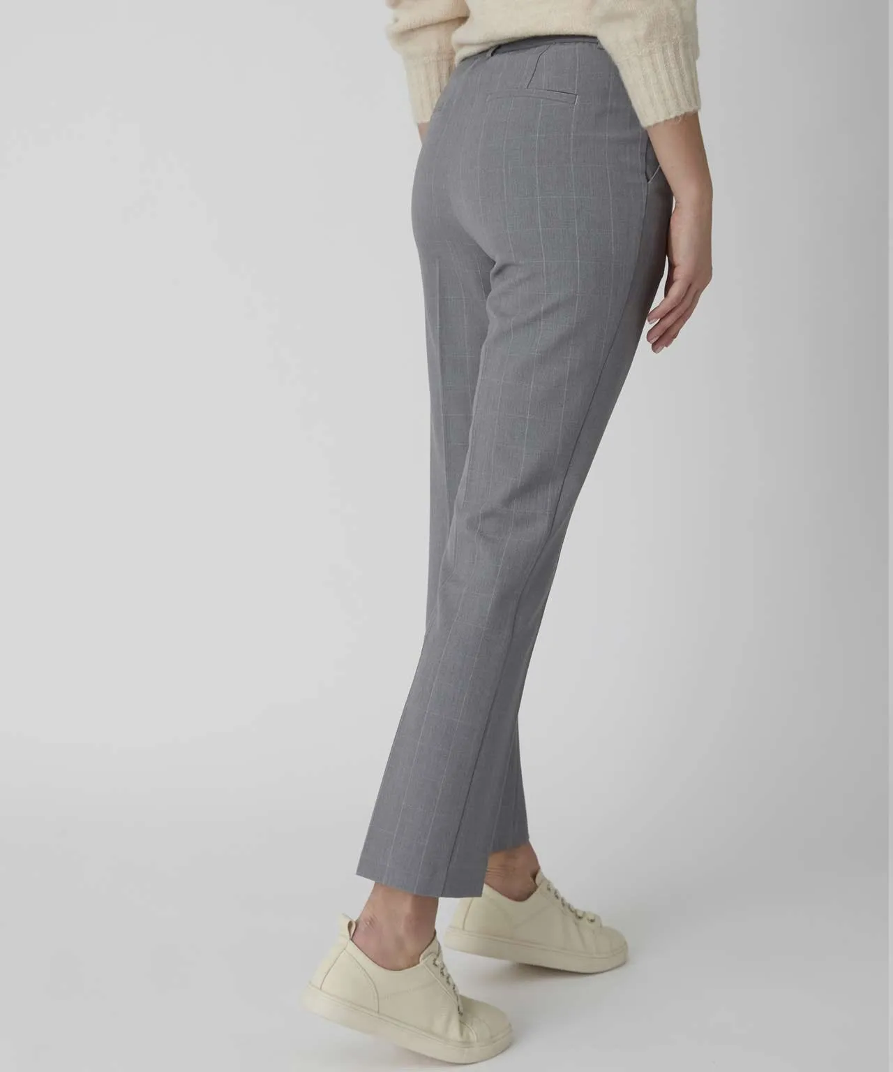 Classic Slim Fit Checkered Trousers