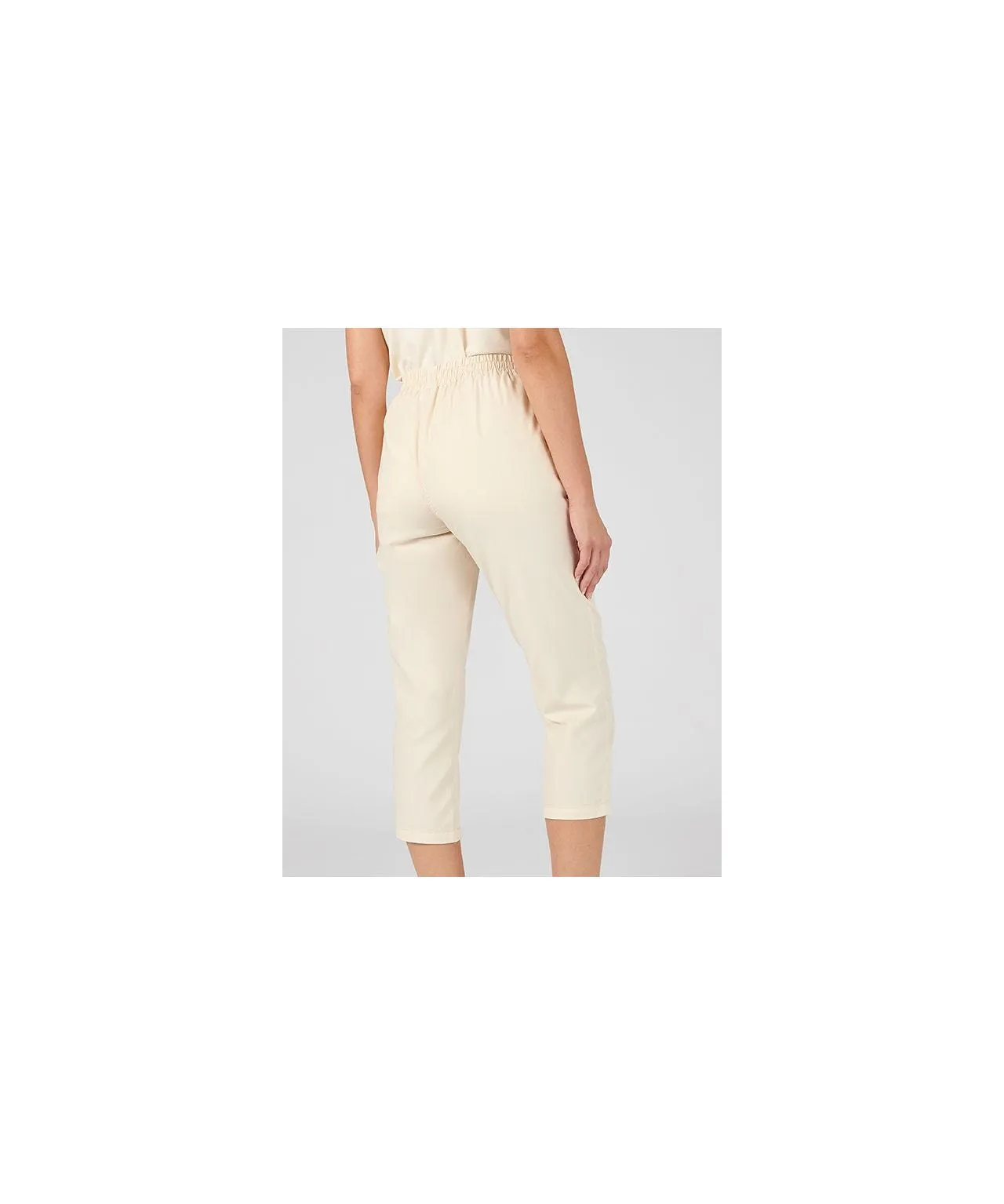 Crop Cotton Trousers with Straight Leg Design