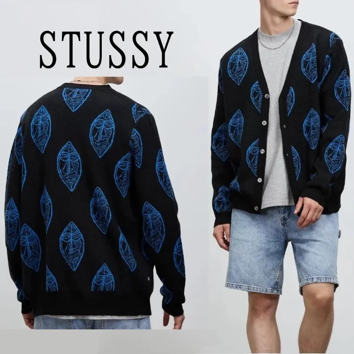 STUSSY Tropical Patterns Unisex Street Style Skater Style Cardigans.