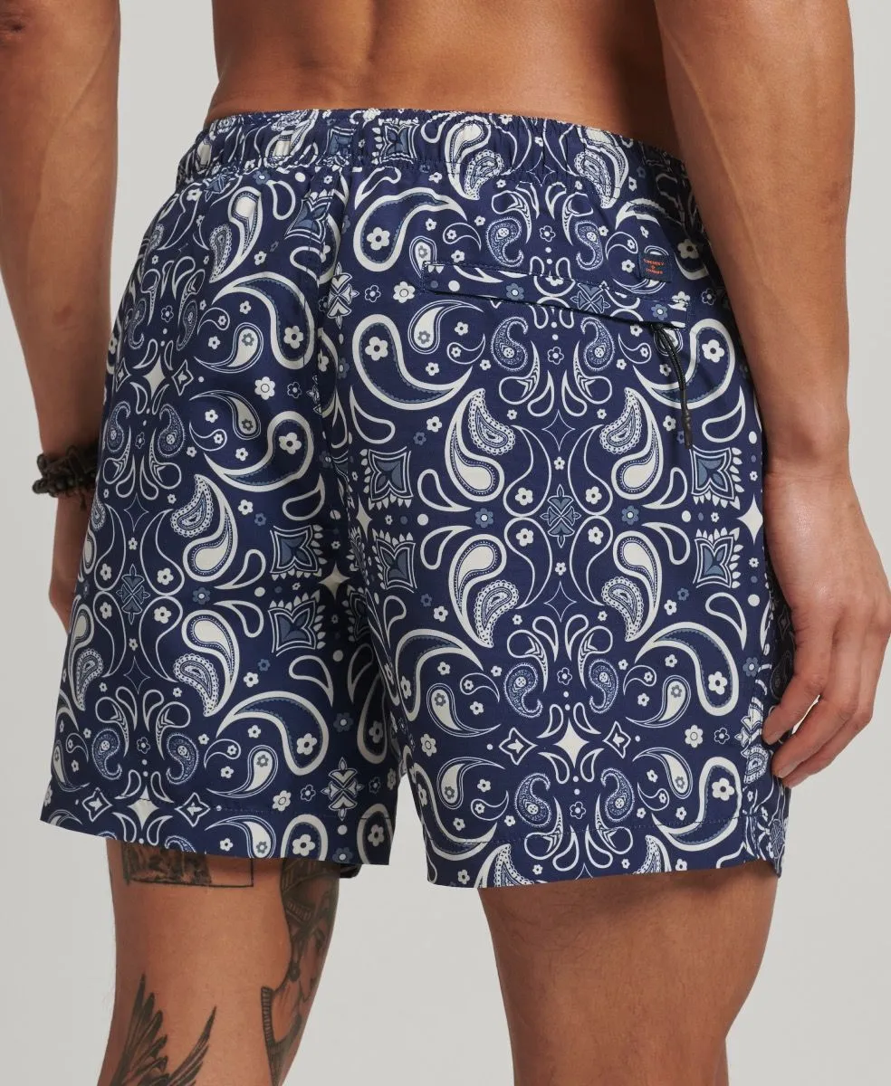 Mirrored Navy Print Swim Shorts by Superdry