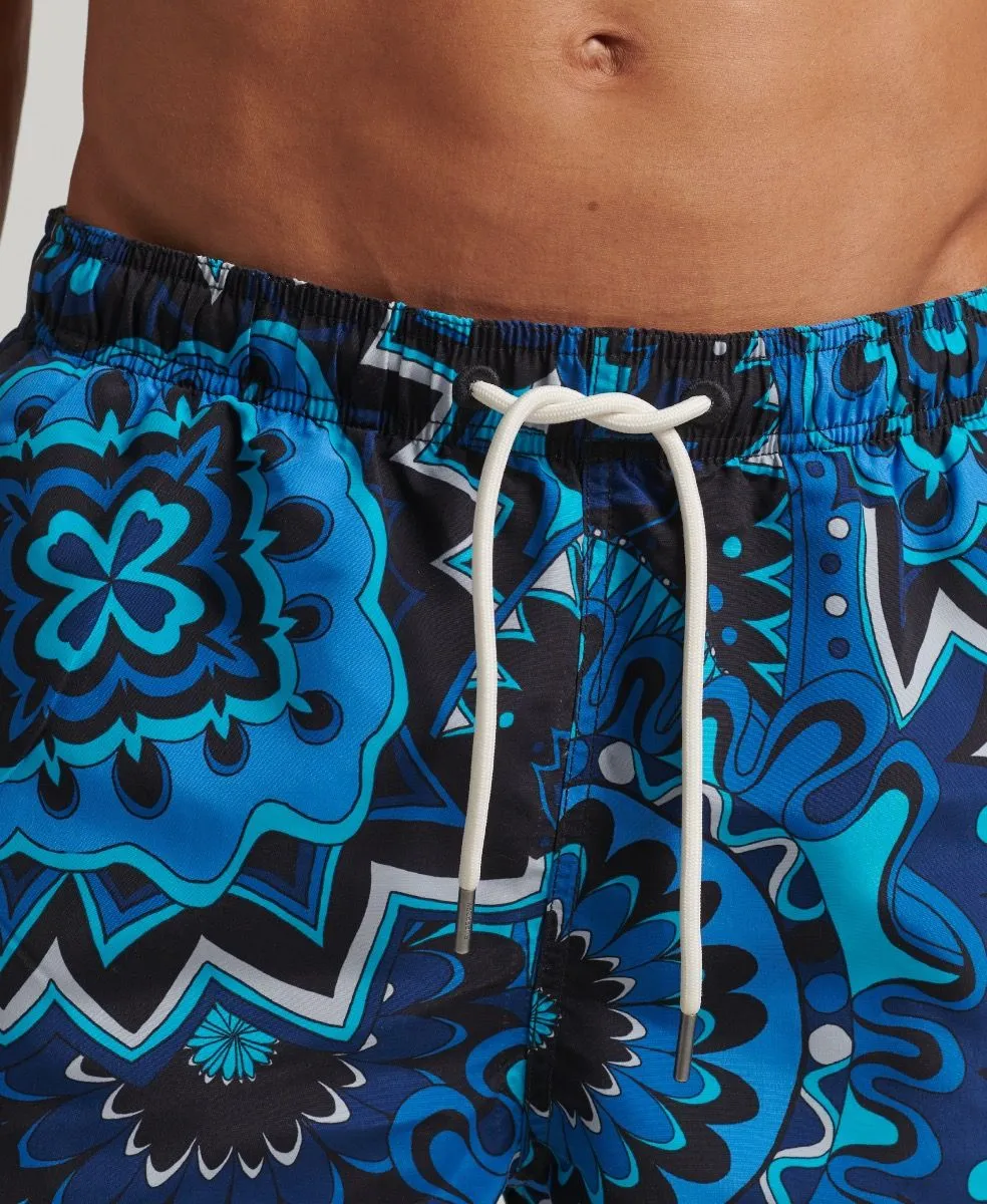 Psychedelic Blue Print Swim Shorts by Superdry