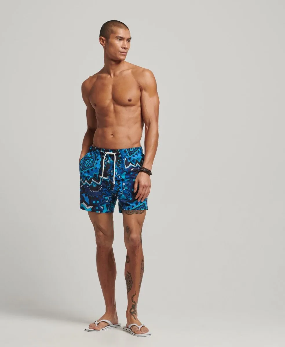 Psychedelic Blue Print Swim Shorts by Superdry