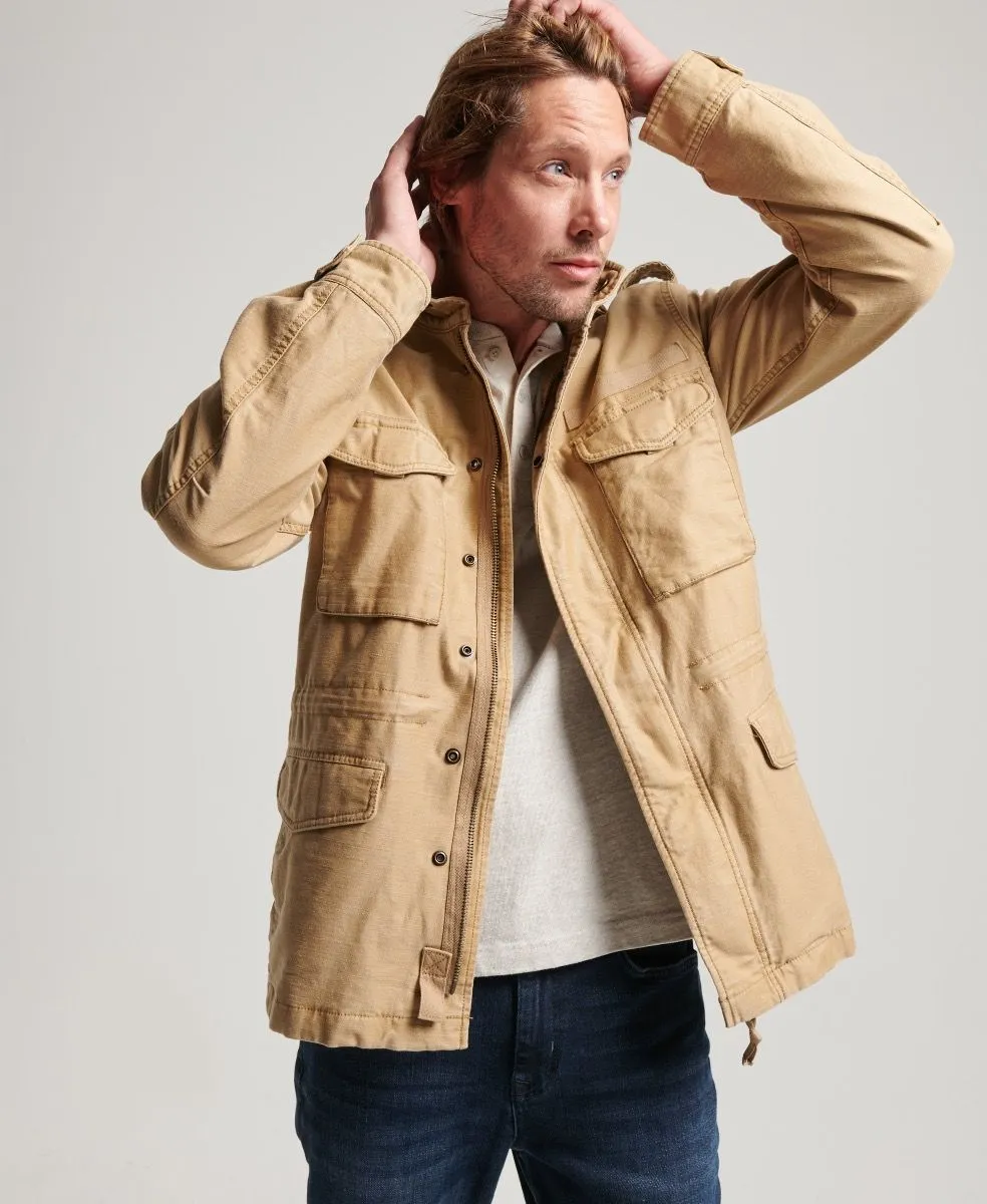 Superdry Vintage Field M65 Military Jacket Tan Brown