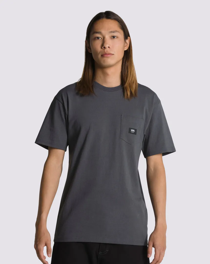 T-Shirt with Stylish Woven Patch Pocket