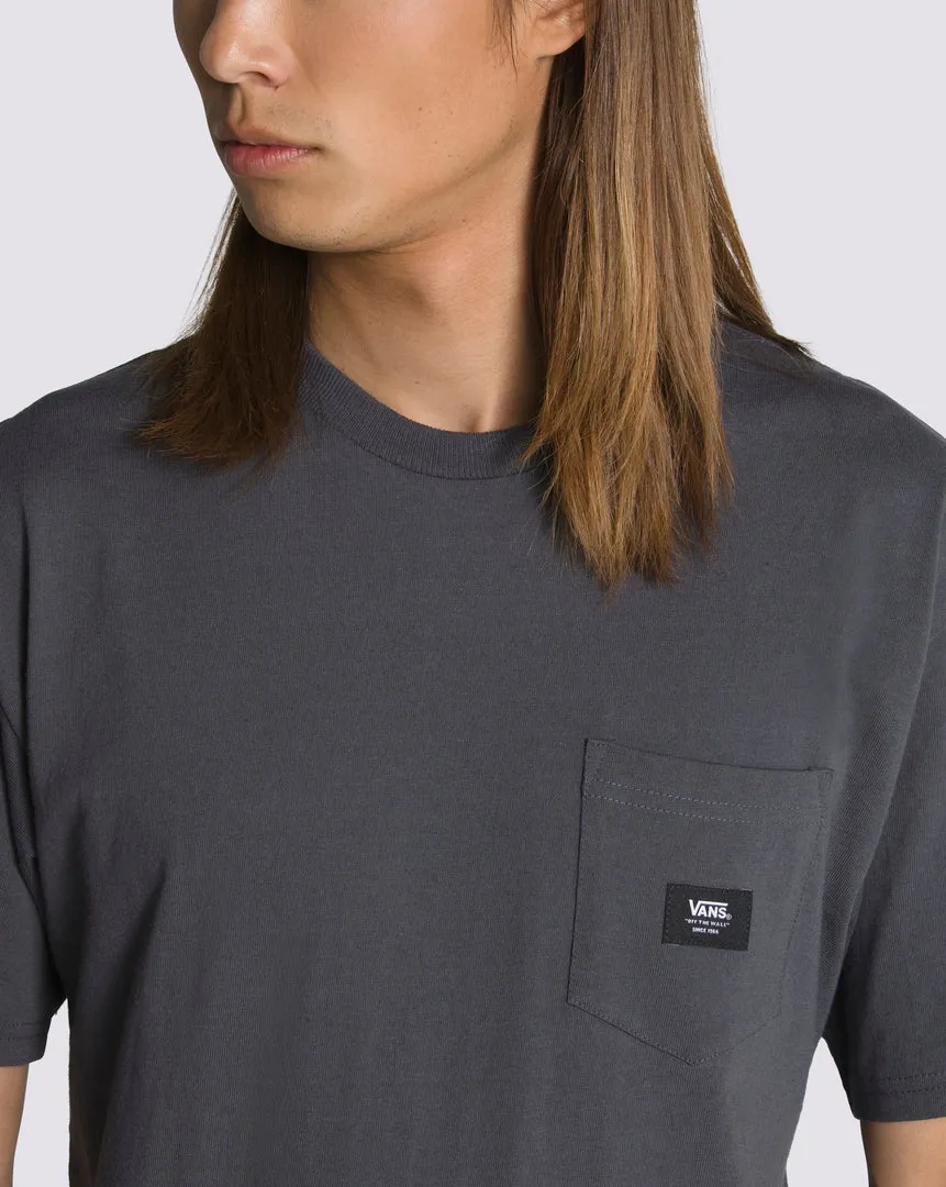 T-Shirt with Stylish Woven Patch Pocket