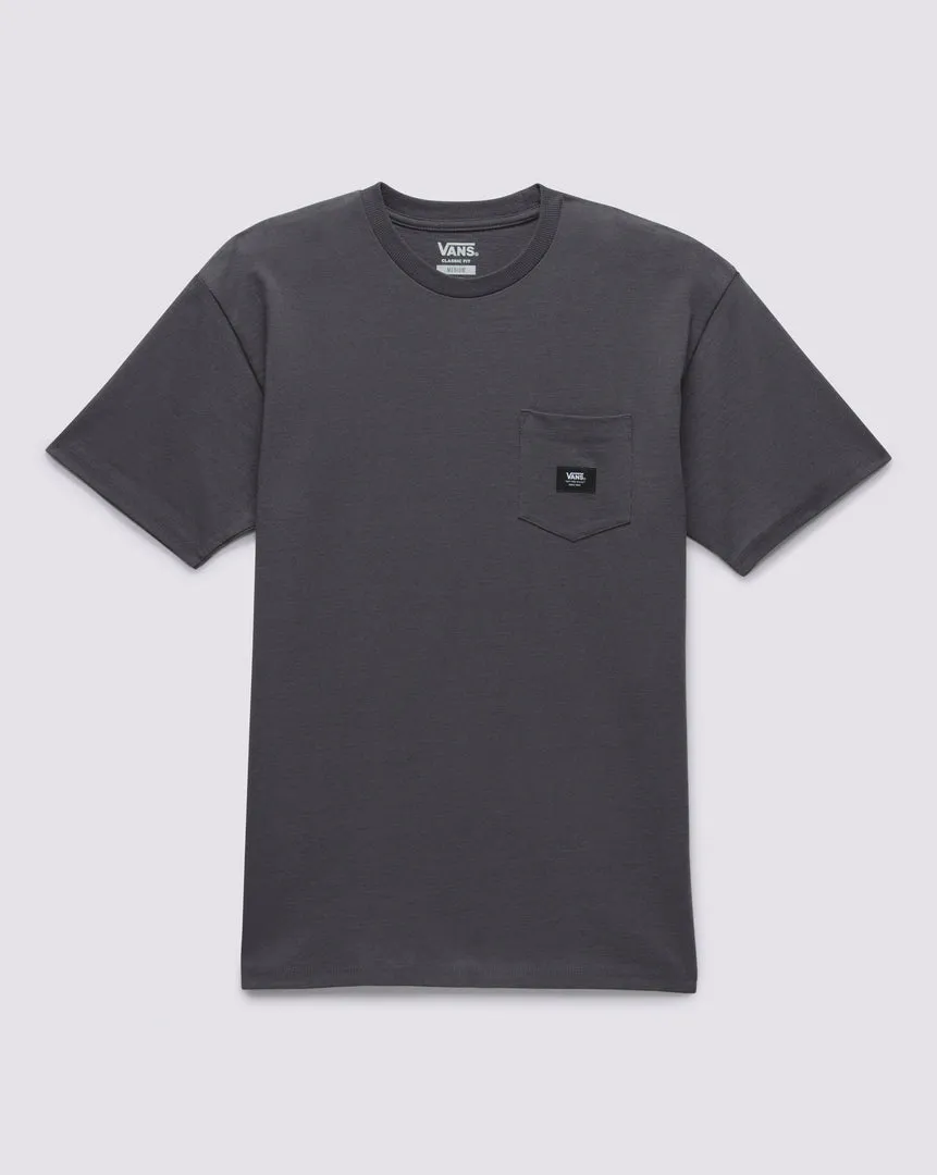 T-Shirt with Stylish Woven Patch Pocket