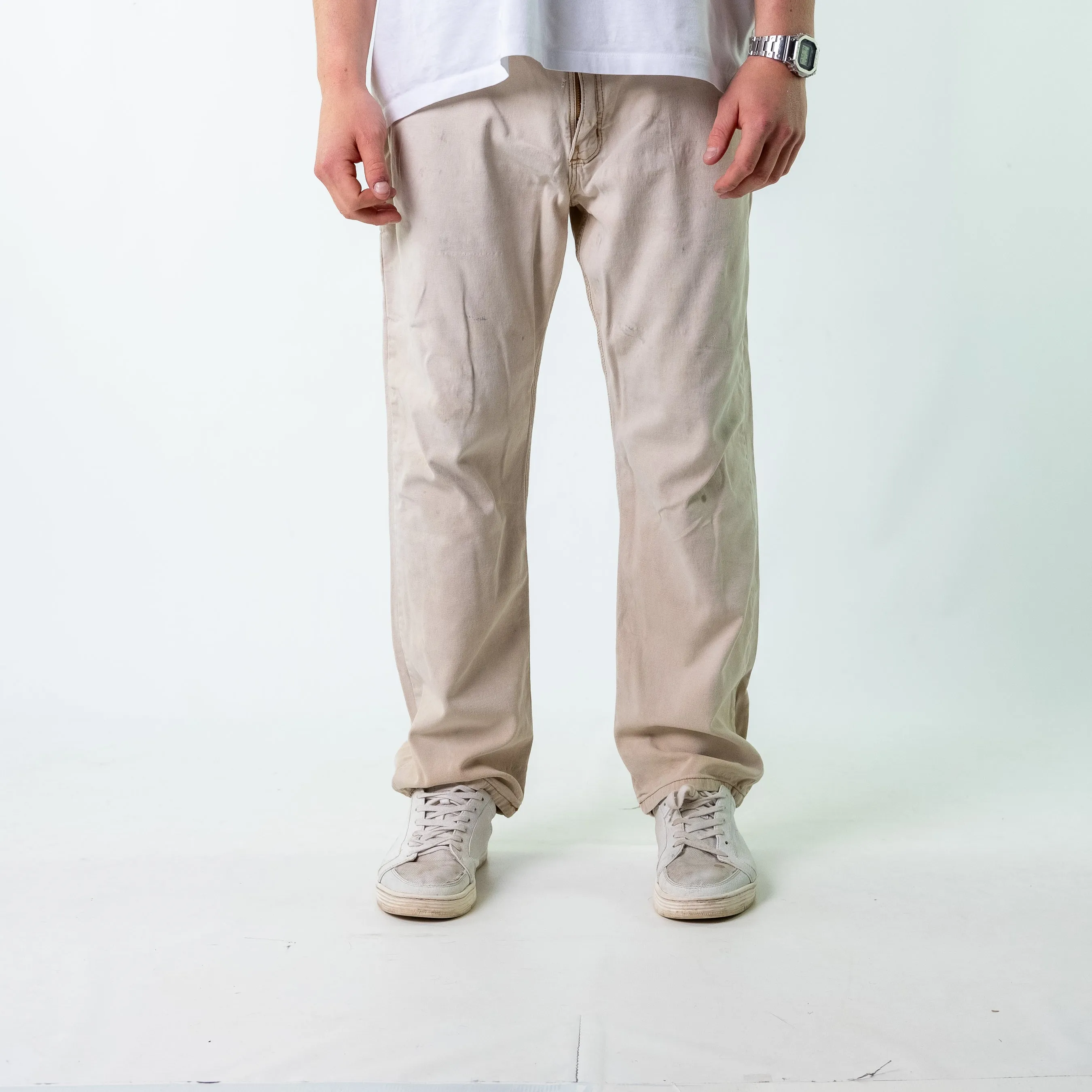 Tan 90s Carhartt Denim Jeans Baggy Pants (38x30)