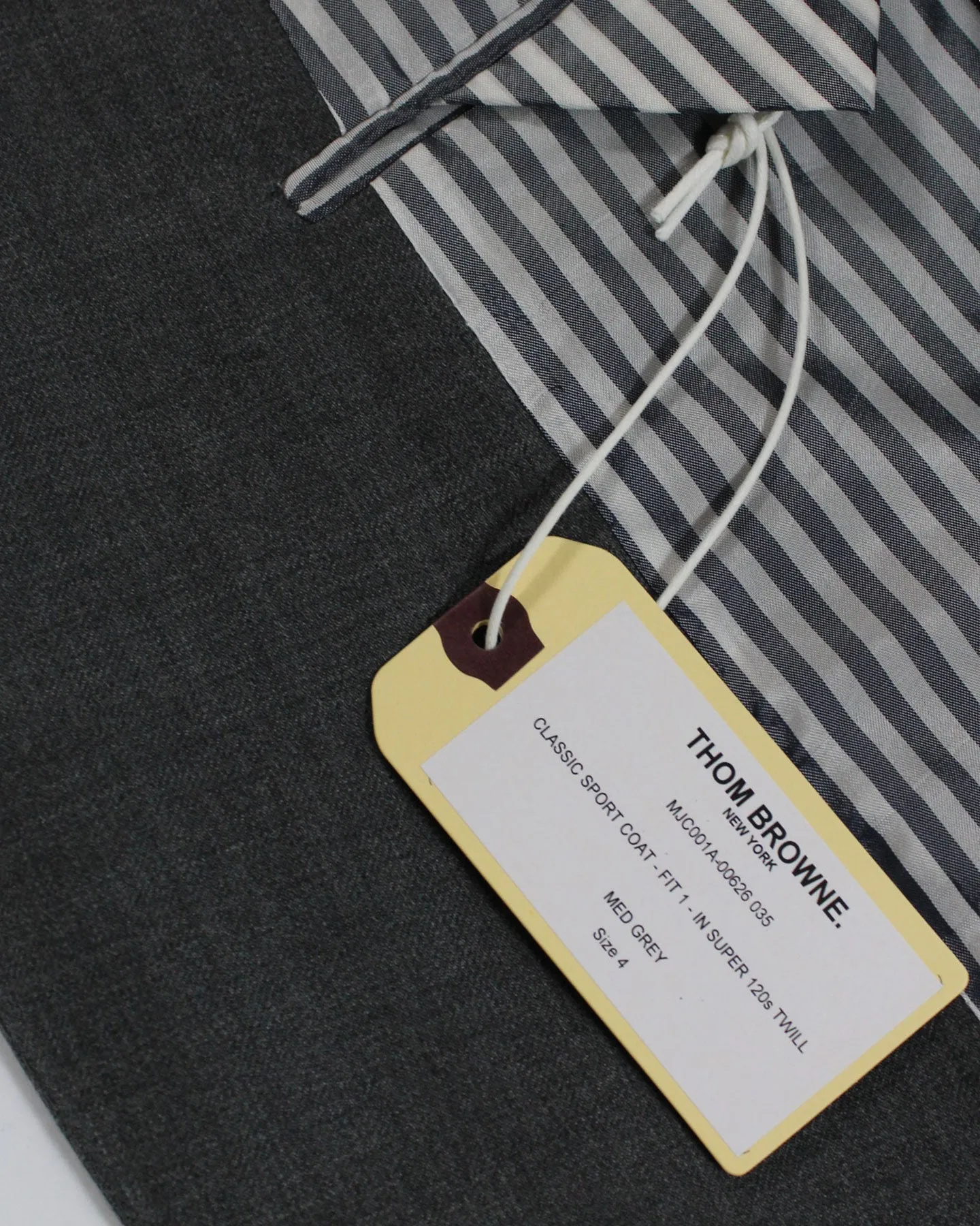 Thom Browne Gray Sport Coat Size 50 EU / 40 US on Sale.