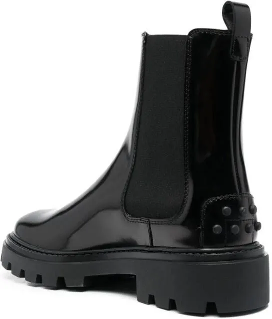 Tod's Studded Chelsea Boots Black