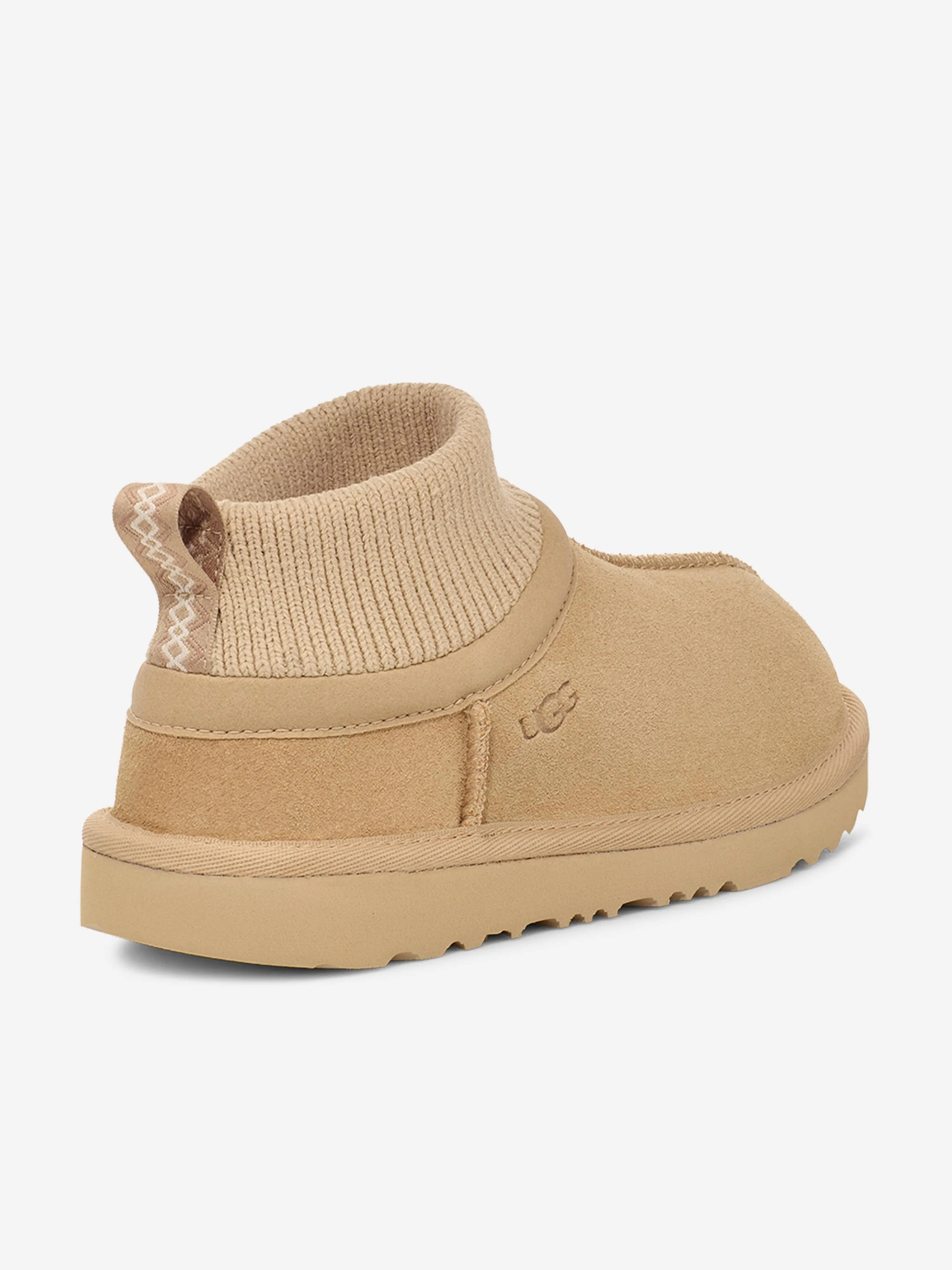 UGG Kids Beige Classic Ultra Stretch Cuff Boots