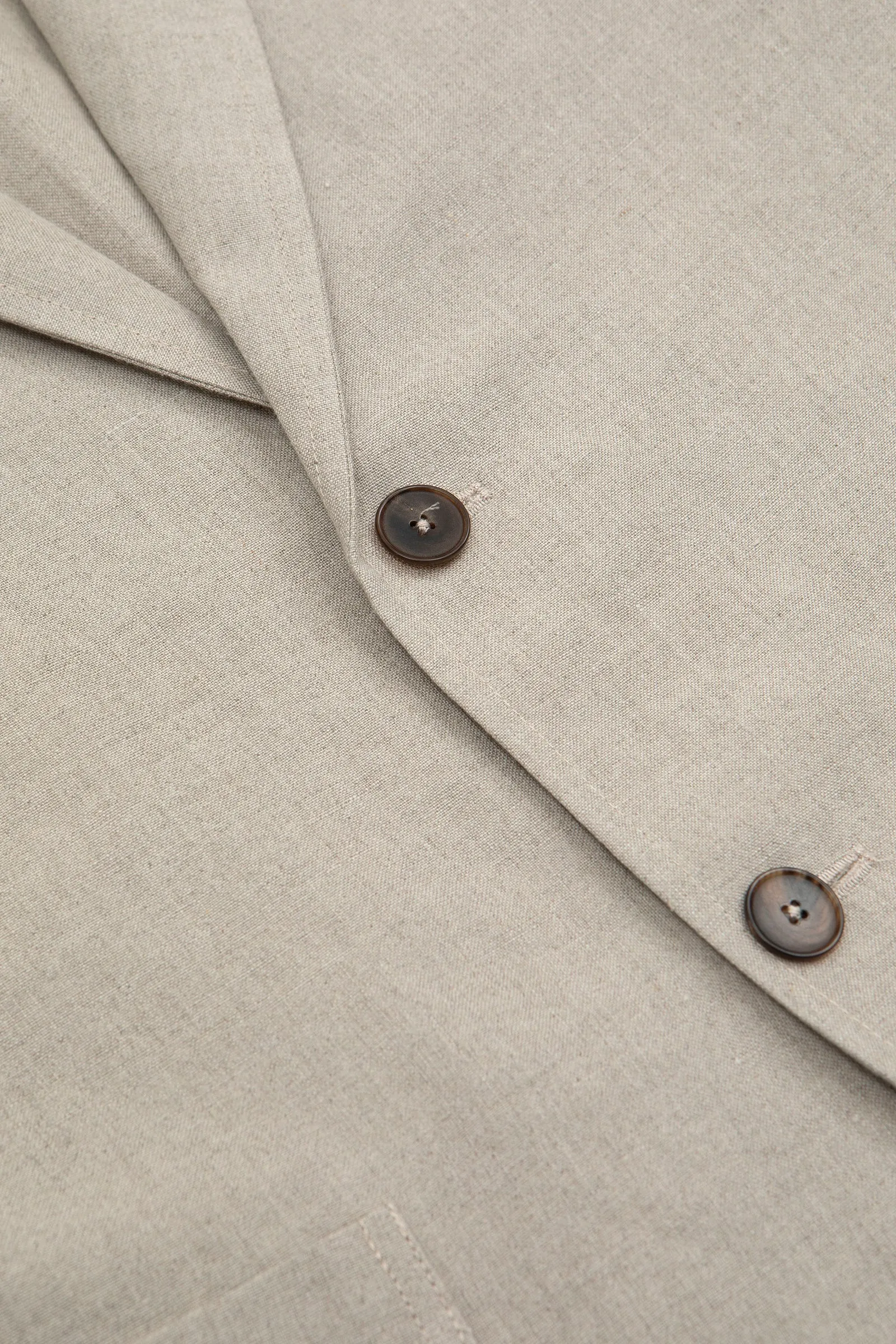 Undyed Flax Essential Jacket by De Bonne Facture