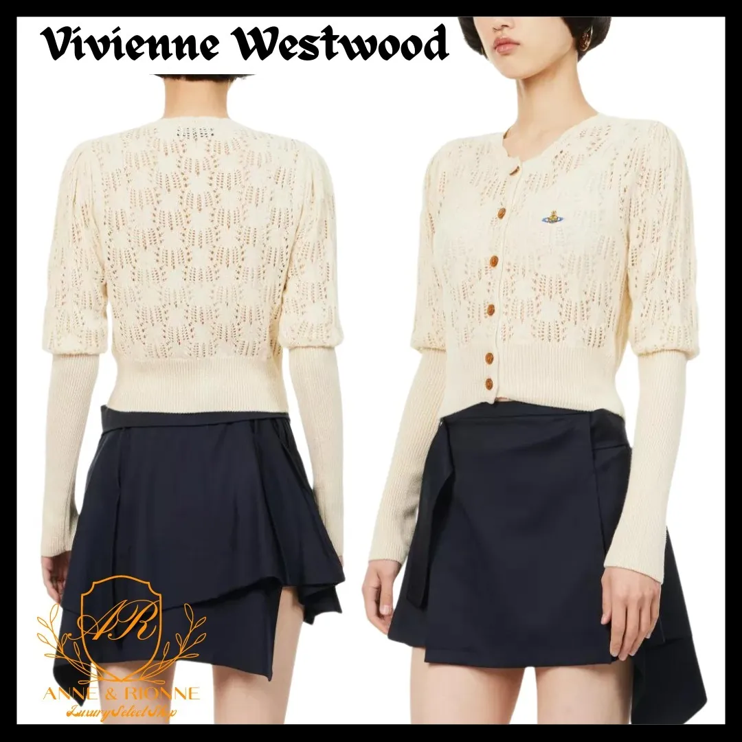 Vivienne Westwood Casual Style Party Style Elegant Style Logo Cardigans