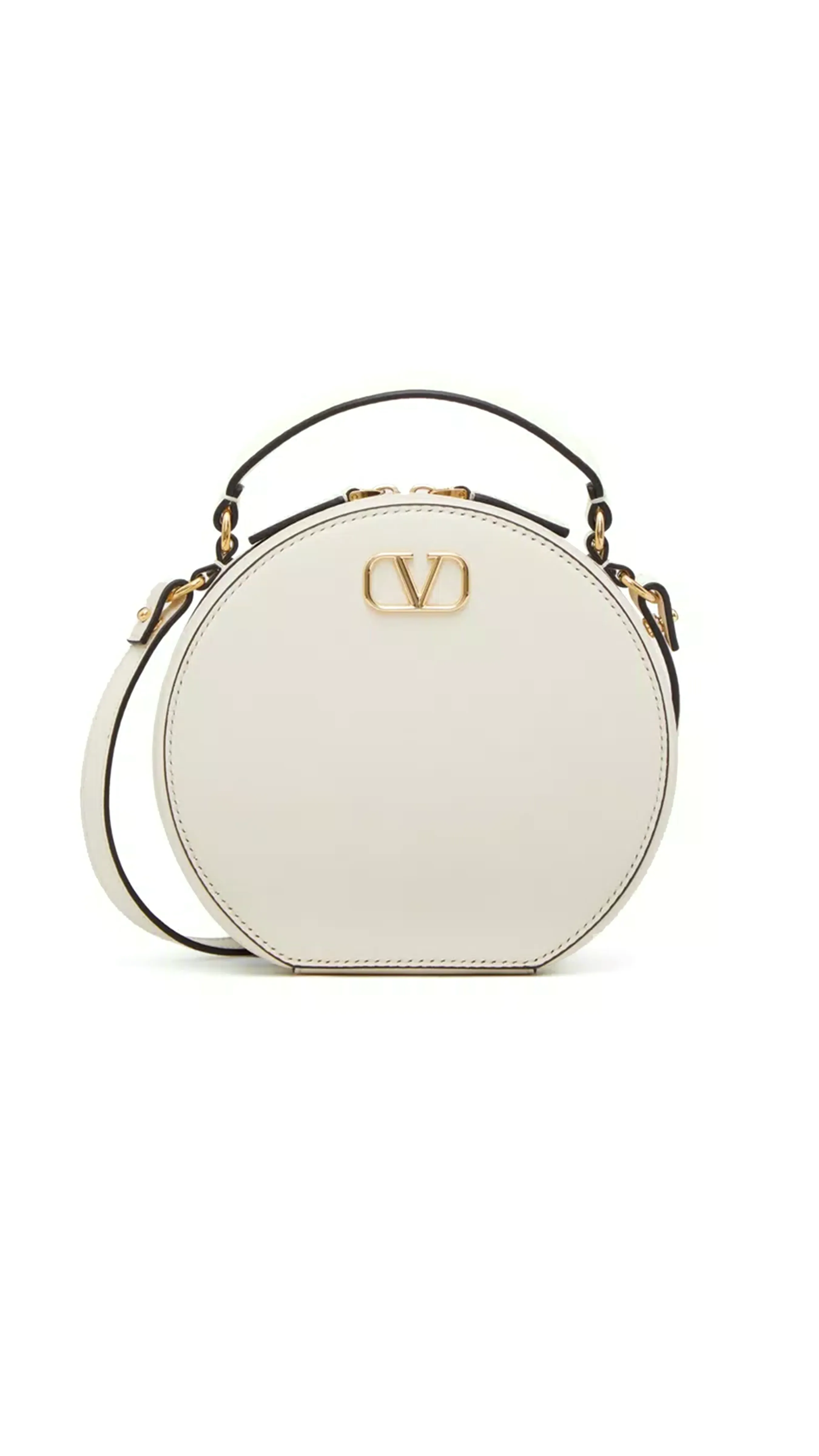 Vlogo Signature Ivory Calfskin Mini Bag