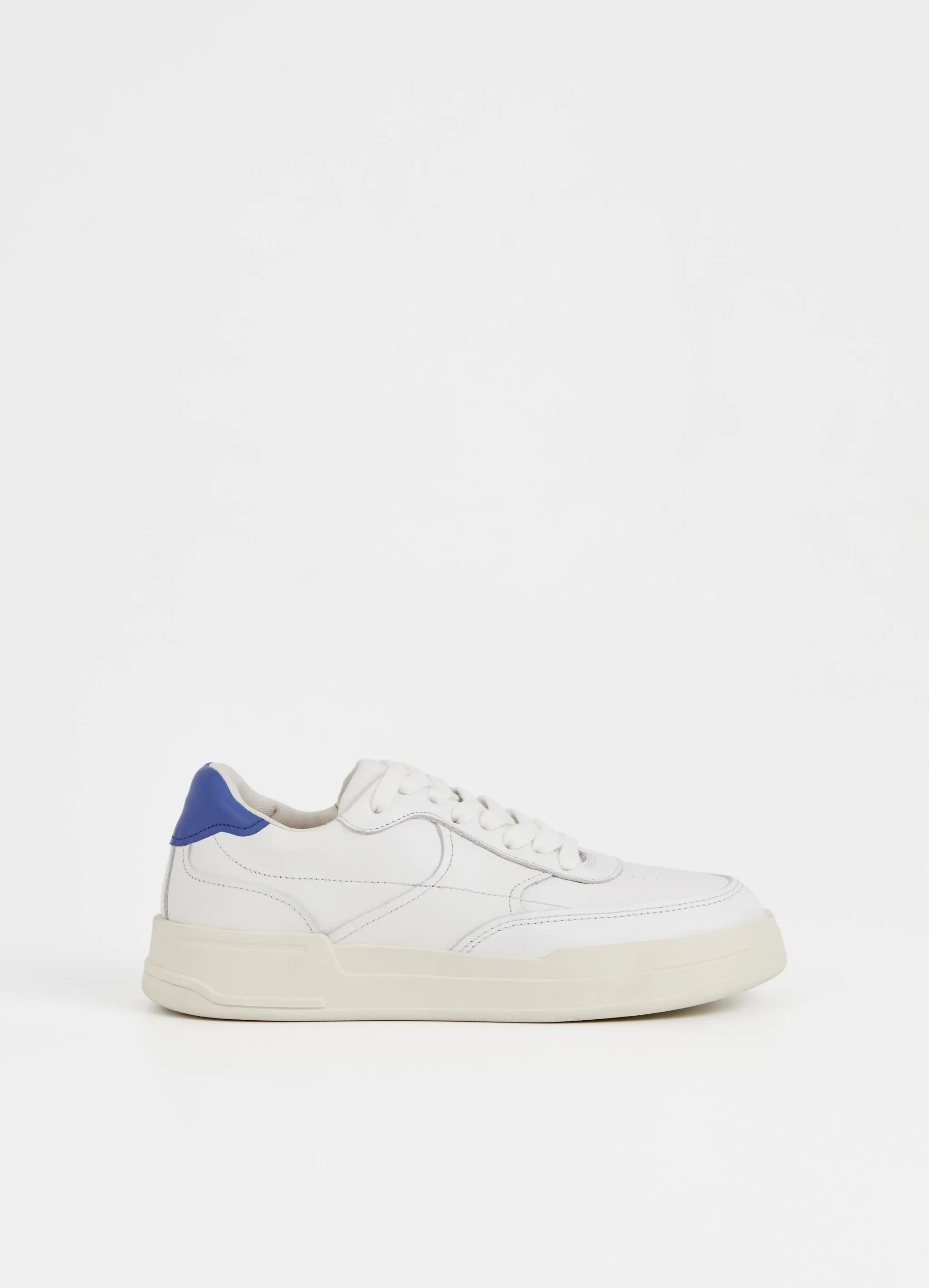 White and Cobalt Leather Selena Sneaker