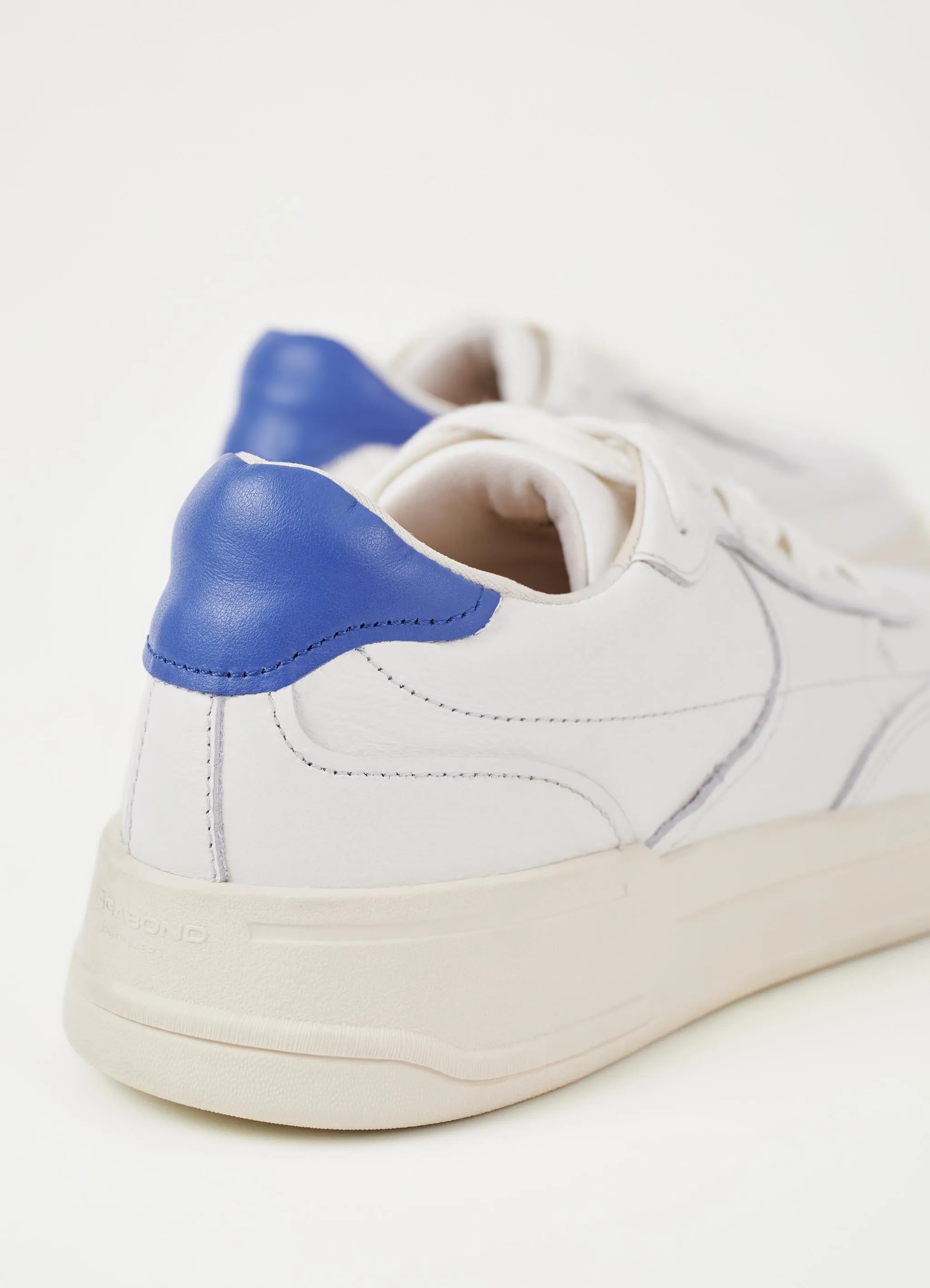 White and Cobalt Leather Selena Sneaker