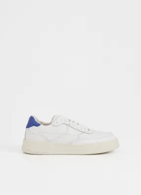 White and Cobalt Leather Selena Sneaker