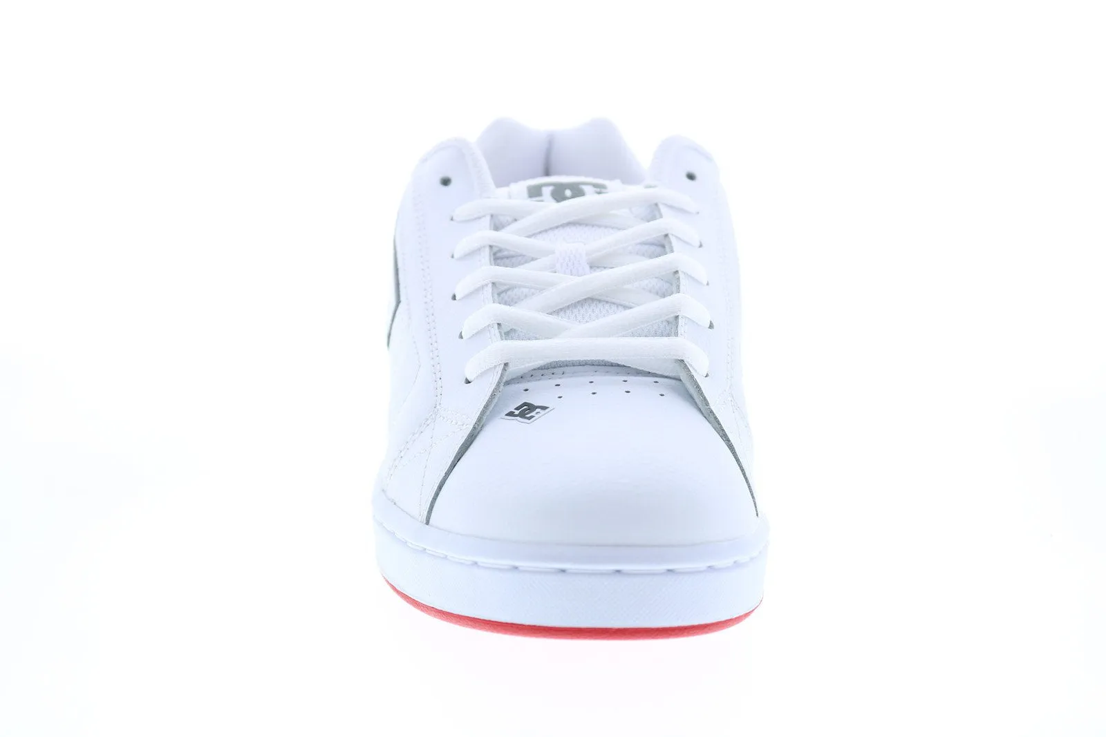 White Leather Lace Up Skate Inspired Sneakers for Men