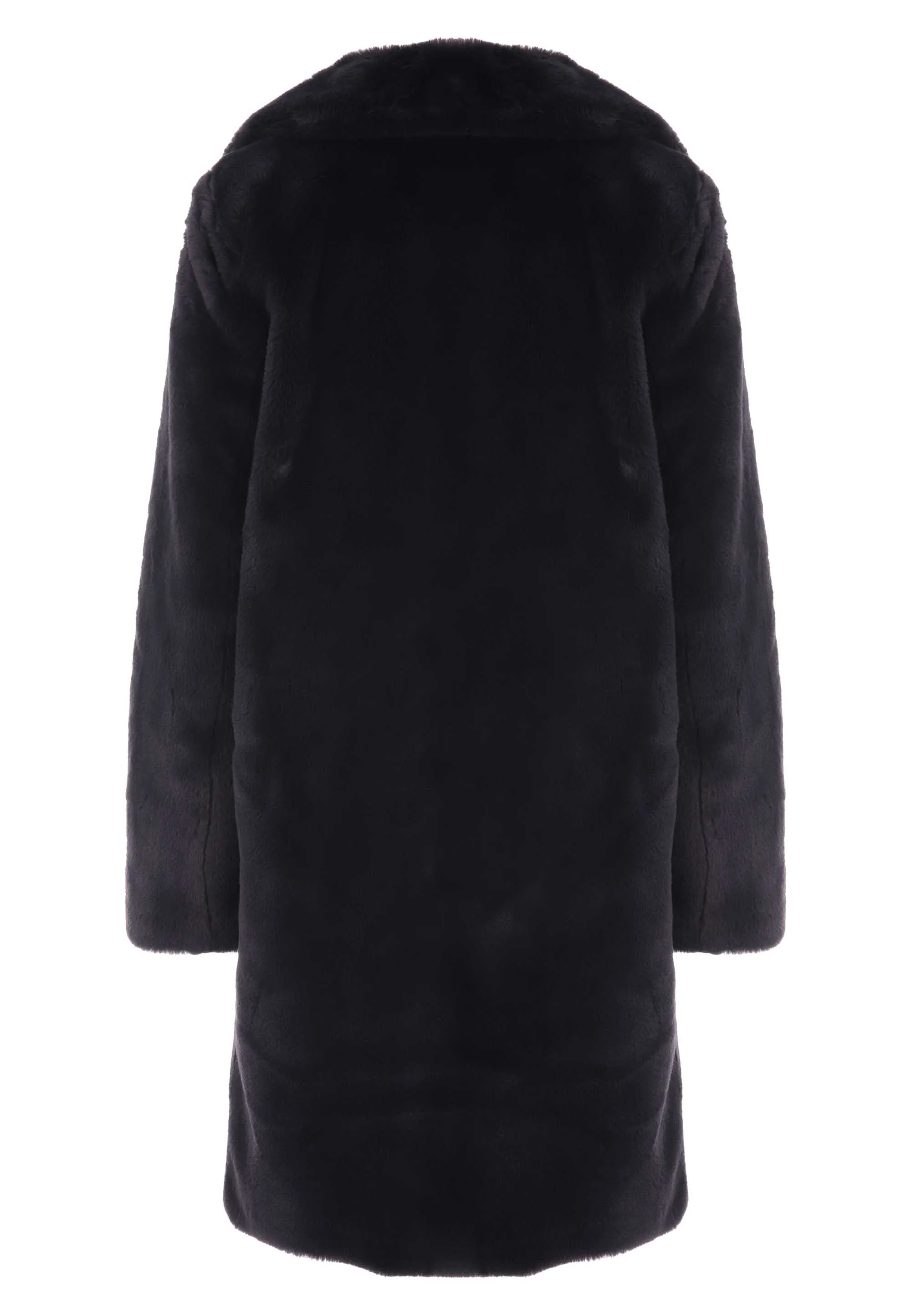 Charcoal Women's Long Fluffy Coat