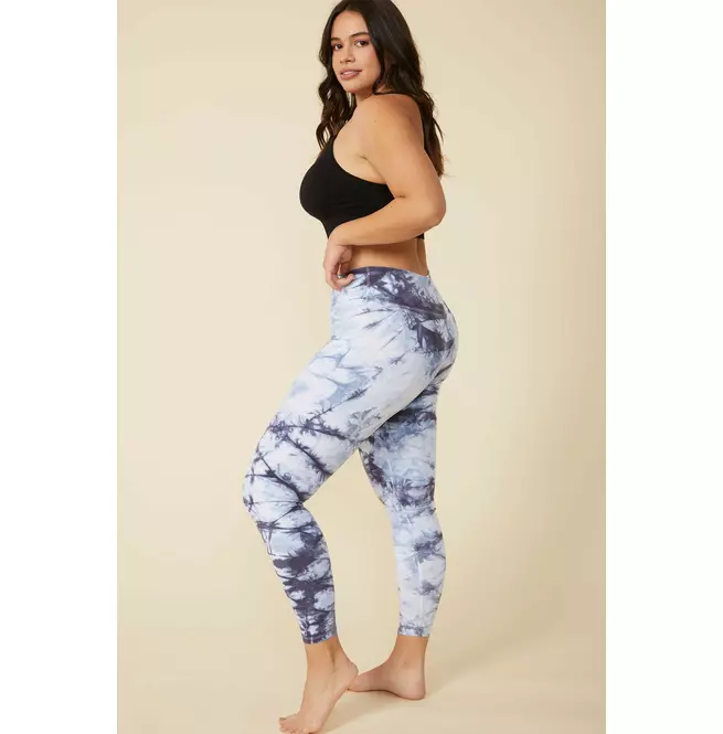 Women's Tie-Dye Slimfit Leather Leggings