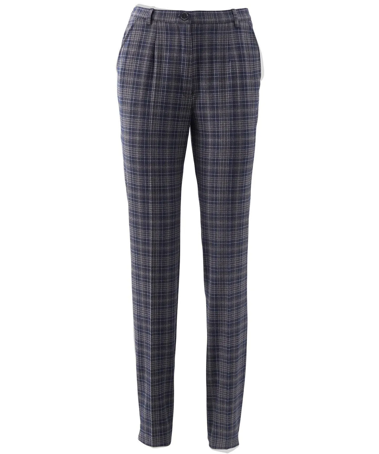 Tapered Trousers in Wool Blend